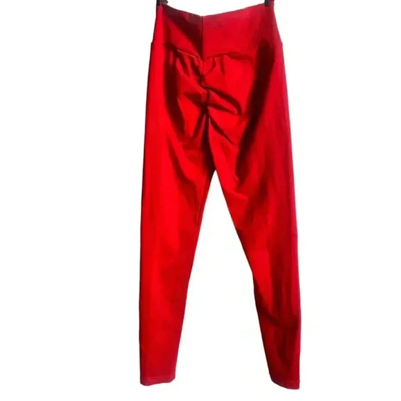 CLS Women's Leggings Activewear Pull On Black Color Red Stretch.Size‎ M - Picture 1 of 9
